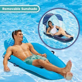 Leżak materac dmuchany do wody basenu Ultimate Sunshade Recliner