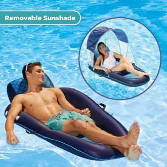 Materac leżak dmuchany do wody basenu Ultimate Sunshade Recliner