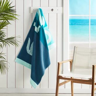 Ręcznik plażowy LACOSTE Ombre Blocks Logo